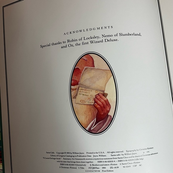 FIRST EDITION! Santa Calls by William Joyce | Book - Picture 4 of 5